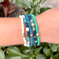 Pulseras de cuentas de barro, elásticas - "Pack Solidario"
