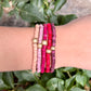 Pulseras de cuentas de barro, elásticas - "Pack Solidario"