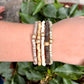 Pulseras de cuentas de barro, elásticas - "Pack Solidario"
