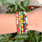 Pulseras de cuentas de barro, elásticas - "Pack Solidario"