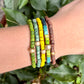 Pulseras de cuentas de barro, elásticas - "Pack Solidario"