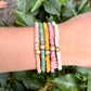 Pulseras de cuentas de barro, elásticas - "Pack Solidario"
