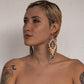 Pendientes colgantes largos con cuentas - "Tikal Diamond", hechos a mano