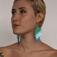 Pendientes colgantes con cuentas ligeras - "Lean Tikal Synergy", hechos a mano