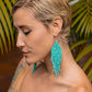 Aretes con flecos y cuentas - "Slim Tikal Jun"