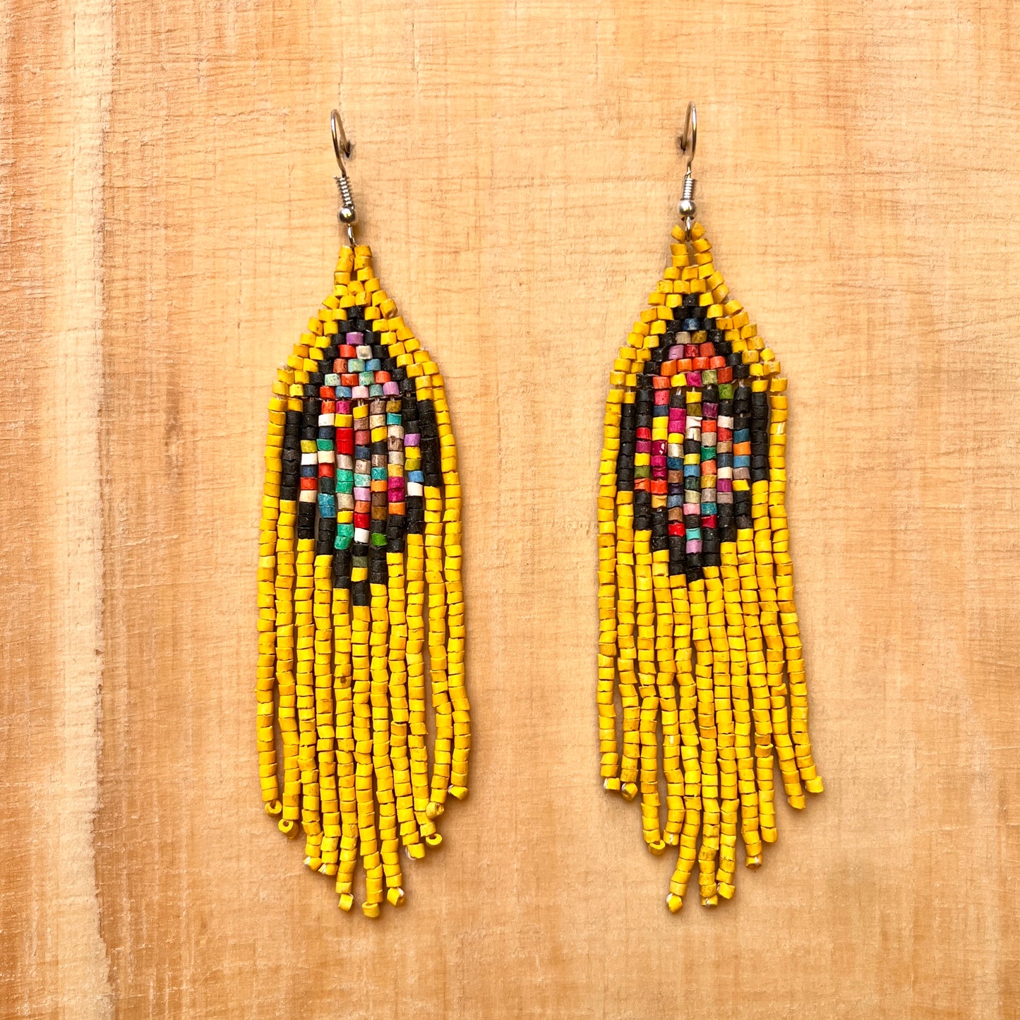 Lightweight, Statement Earrings - "Lean Tikal Diamond"