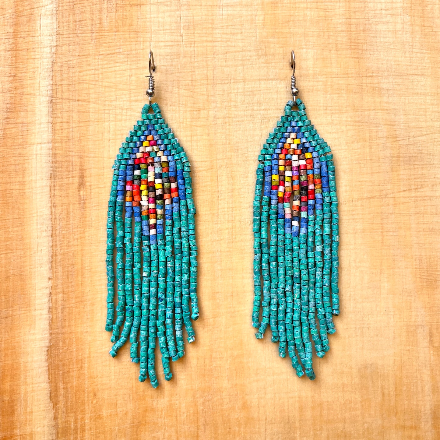 Lightweight, Statement Earrings - "Lean Tikal Diamond"