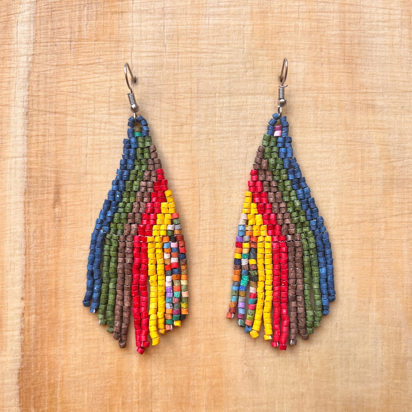 Ultra Lightweight, Beaded Earrings - "Lean Drop Synergy"