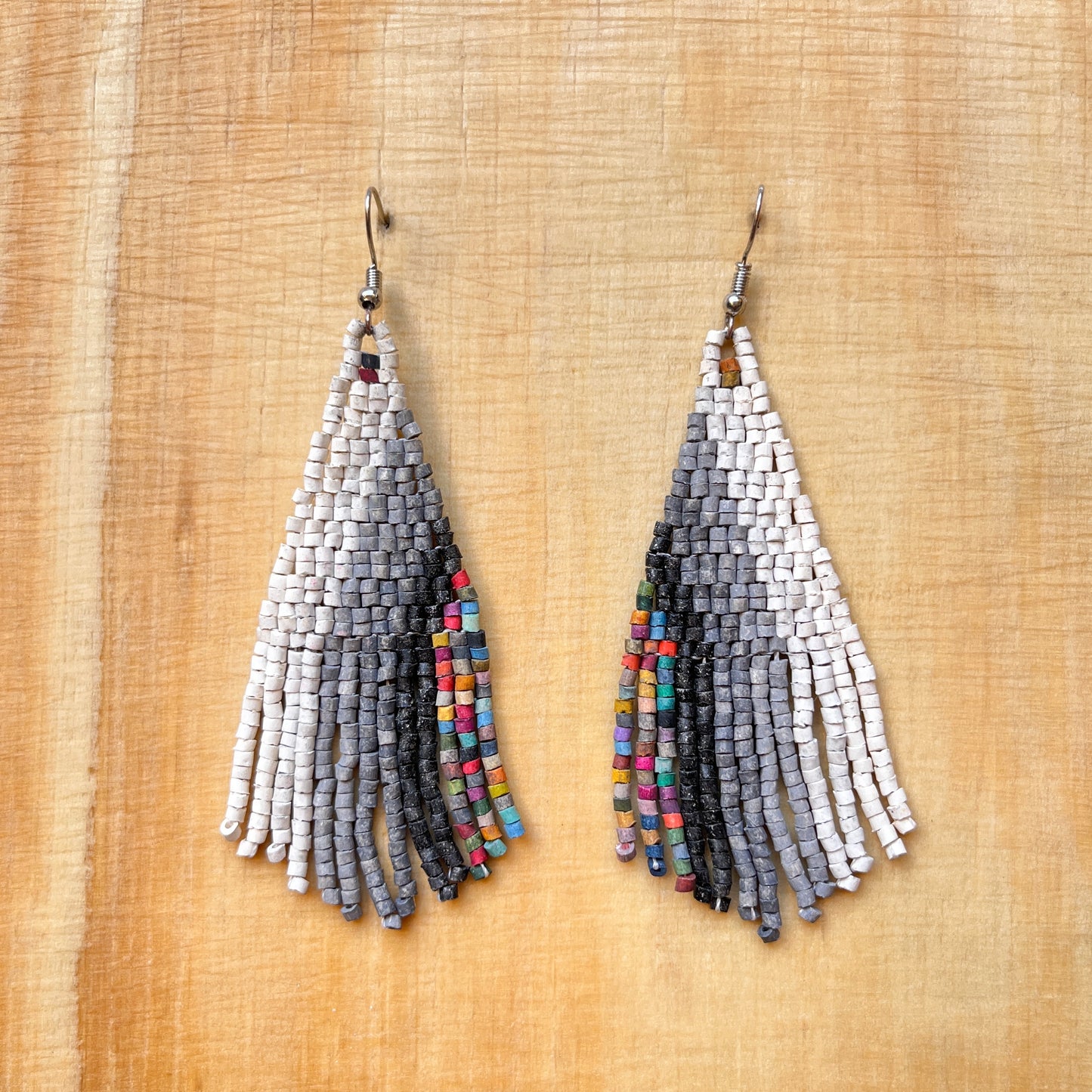 Ultra Lightweight, Beaded Earrings - "Lean Drop Synergy"