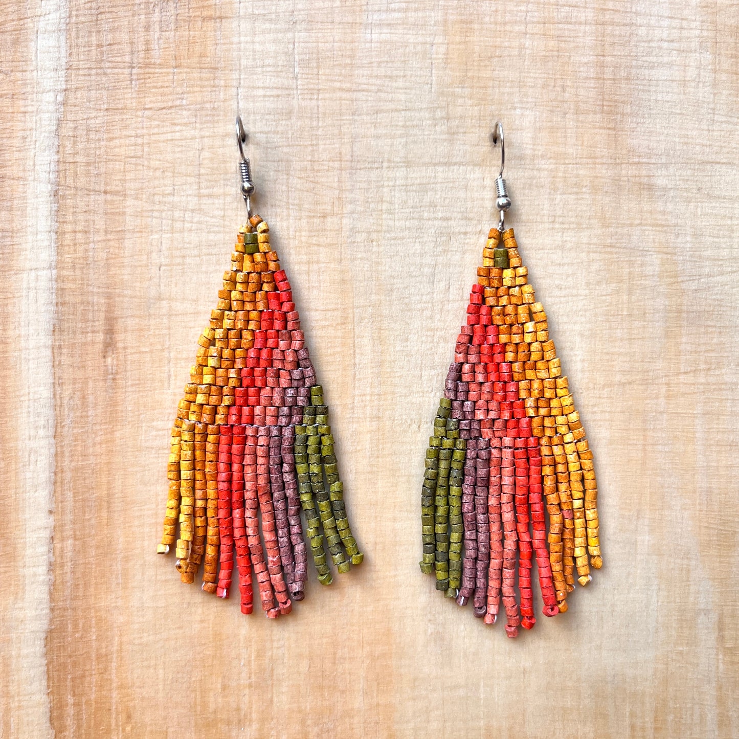 Ultra Lightweight, Beaded Earrings - "Lean Drop Synergy"