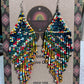 Light, Statement Earrings - "Lean Tikal Synergy Rainbow"