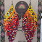 Light, Statement Earrings - "Lean Tikal Synergy Rainbow"