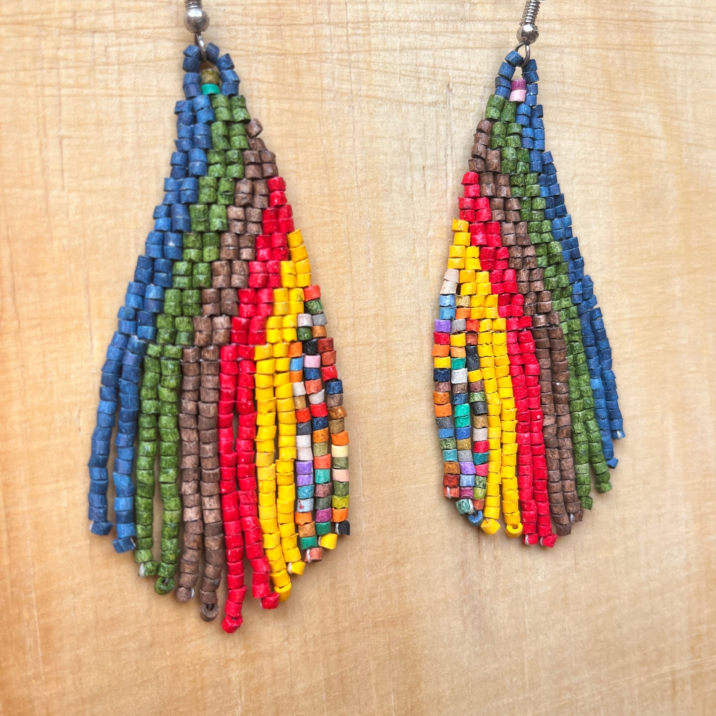 Ultra Lightweight, Beaded Earrings - "Lean Drop Synergy"