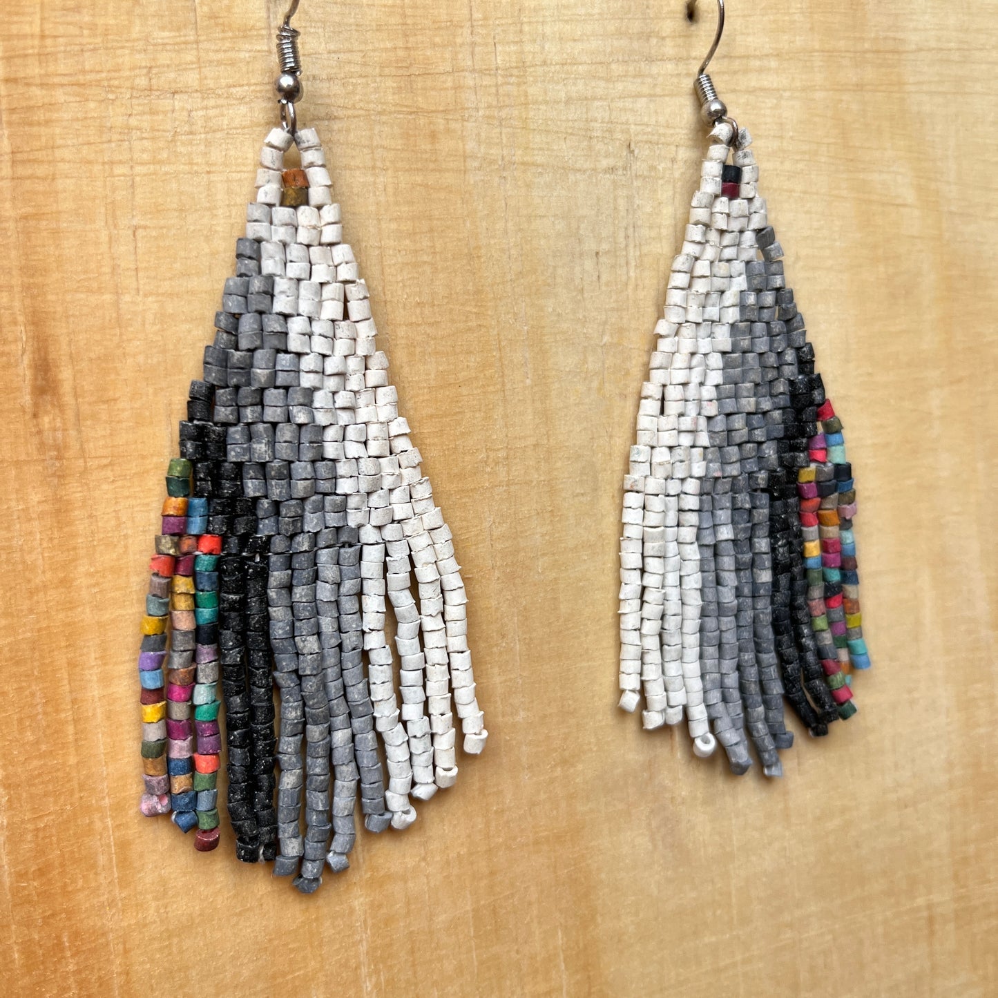 Ultra Lightweight, Beaded Earrings - "Lean Drop Synergy"