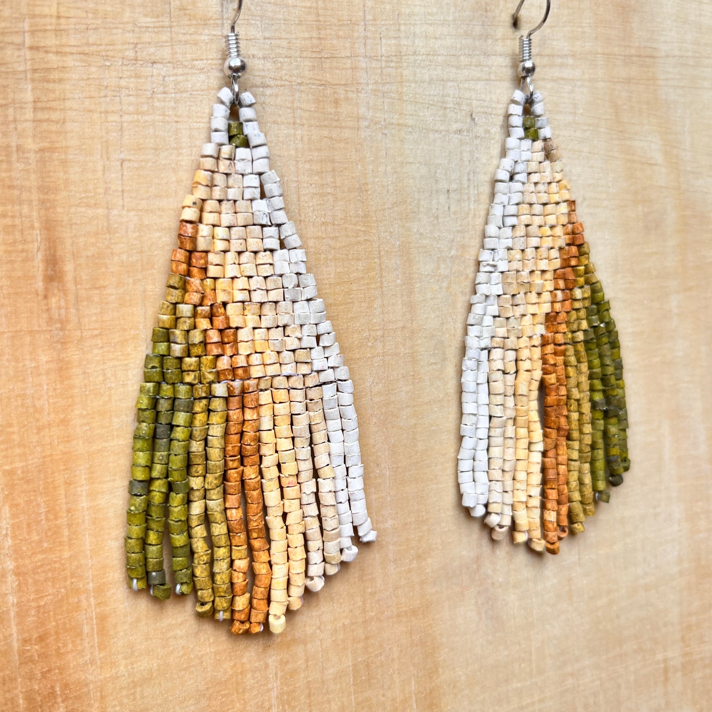 Ultra Lightweight, Beaded Earrings - "Lean Drop Synergy"