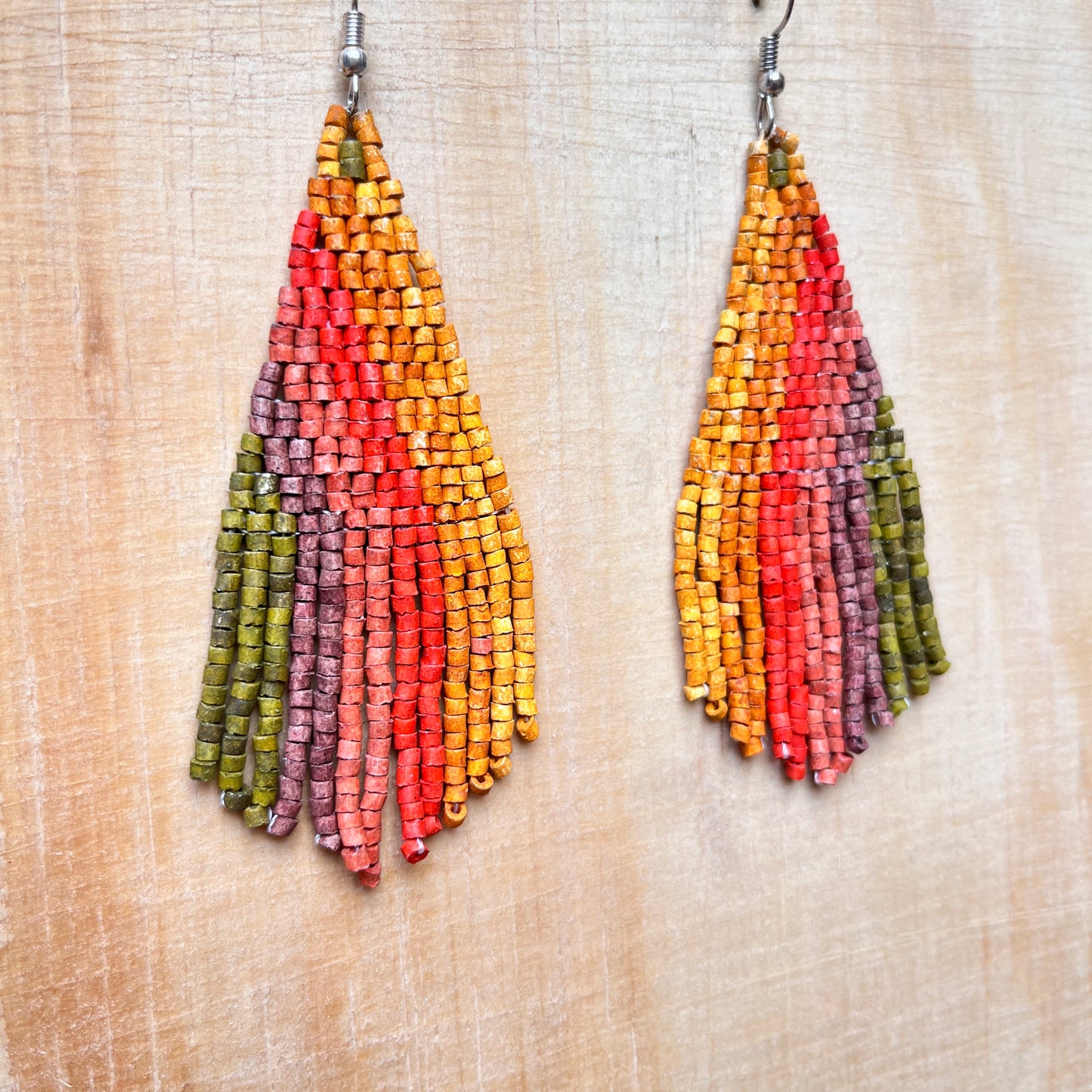 Ultra Lightweight, Beaded Earrings - "Lean Drop Synergy"