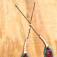 Collares con tejido ceremonial y cadenas de pedrería - "Aguacatán Blancos"