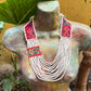 Collares con tejido ceremonial y cadenas de pedrería - "Aguacatán Blancos"