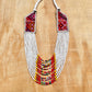 Collares con tejido ceremonial y cadenas de pedrería - "Aguacatán Blancos"
