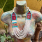Collares con tejido ceremonial y cadenas de pedrería - "Aguacatán Blancos"
