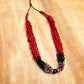 Beaded torsade necklace with jade - "Poporopo Jade"