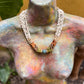 Beaded torsade necklace with jade - "Poporopo Jade"
