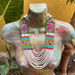 Collares con tejido ceremonial y cadenas de pedrería - "Aguacatán Blancos"