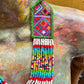 Collares con tejido ceremonial y cadenas de pedrería - "Aguacatán Blancos"