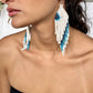 Ceramic-beaded, Shoulder-long Earrings - "Slim Tikal Palindrome"