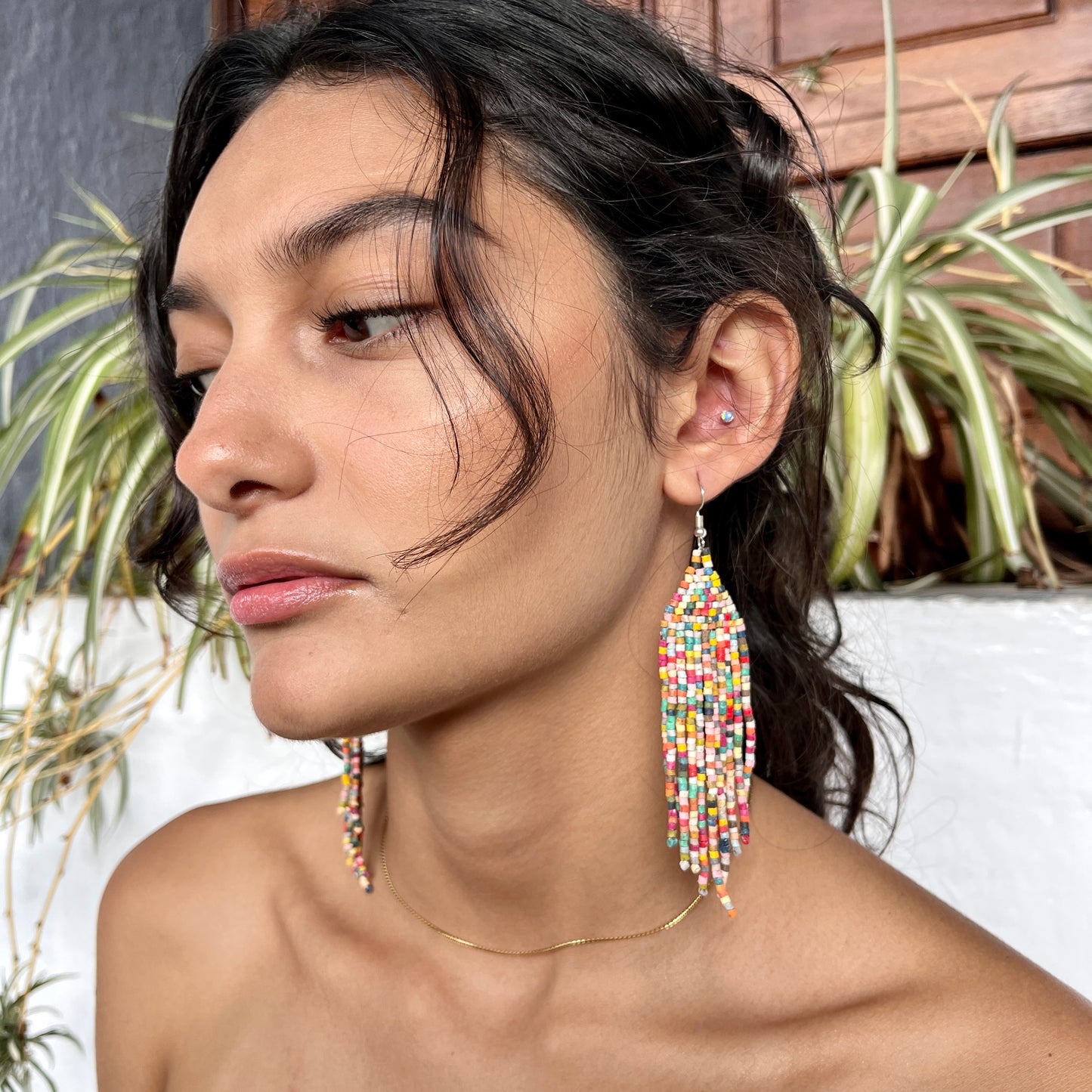 Lightweight, Statement Earrings - "Lean Tikal Jun"