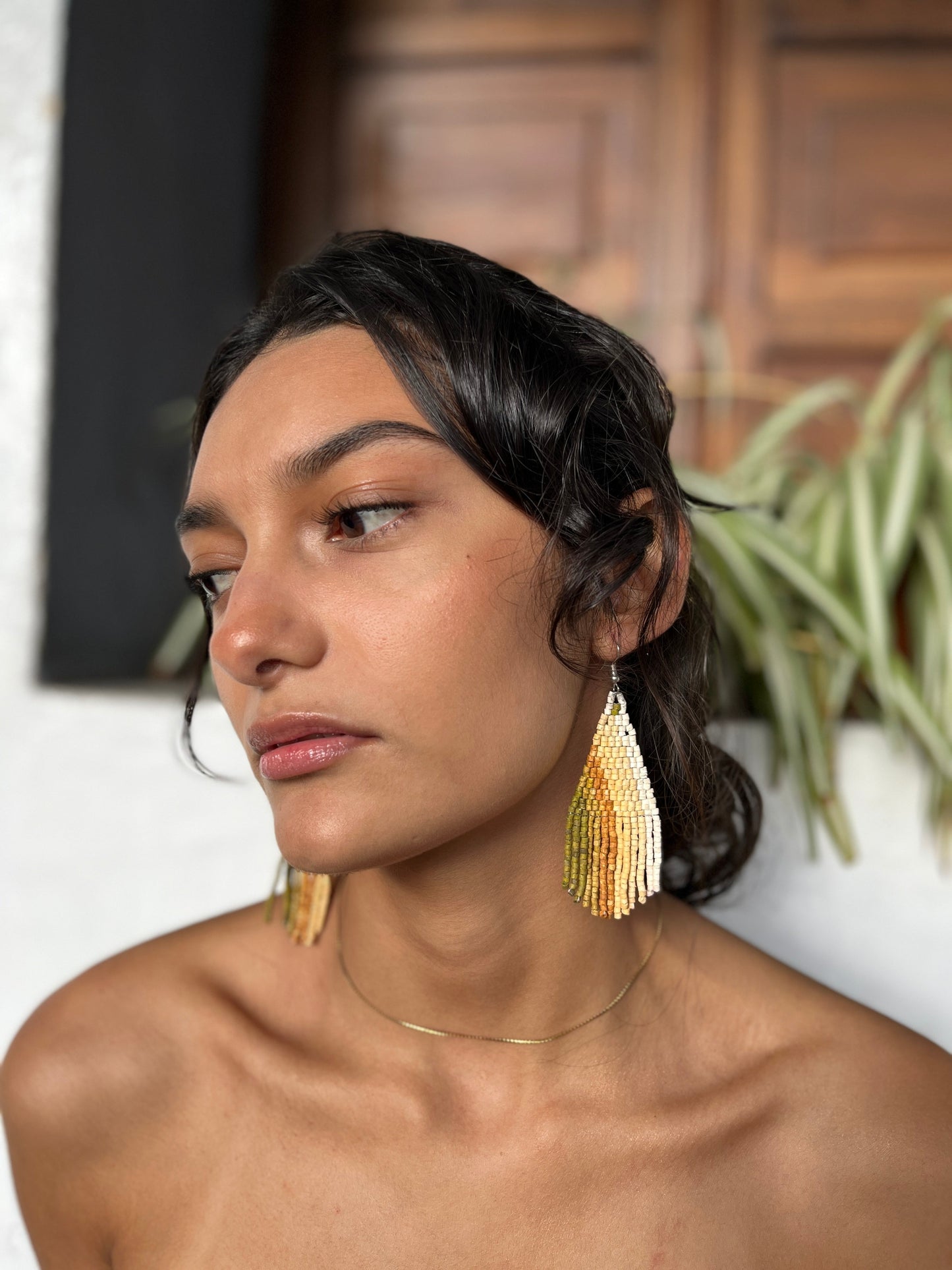 Ultra Lightweight, Beaded Earrings - "Lean Drop Synergy"