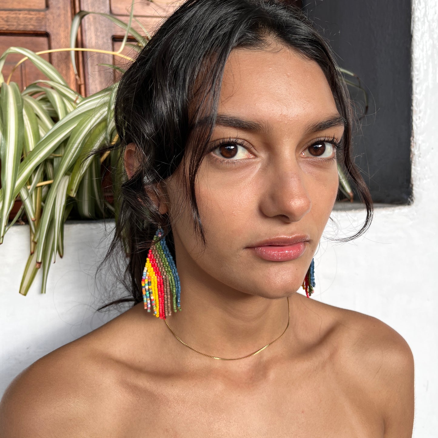 Ultra Lightweight, Beaded Earrings - "Lean Drop Synergy"