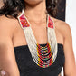 Collares con tejido ceremonial y cadenas de pedrería - "Aguacatán Blancos"