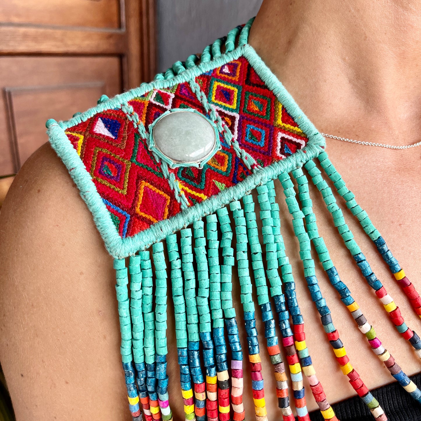 Body Jewelry with Beaded Chains - Warrior, navy blue/multicolor – Los  Colores de la Tierra - Handmade Jewelry as colorful as you 🌈