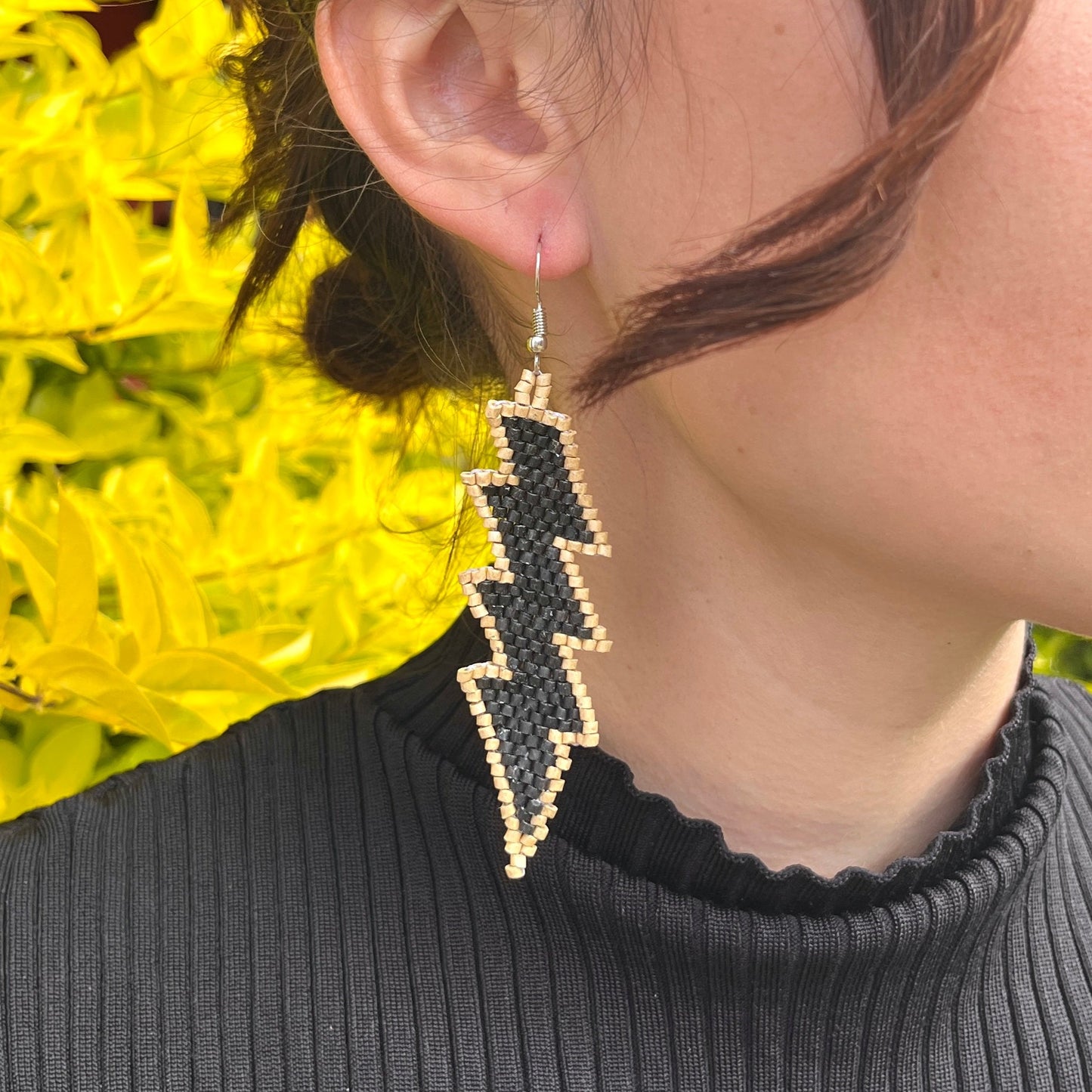 Lightweight Handmade Lightning Bolt Earrings