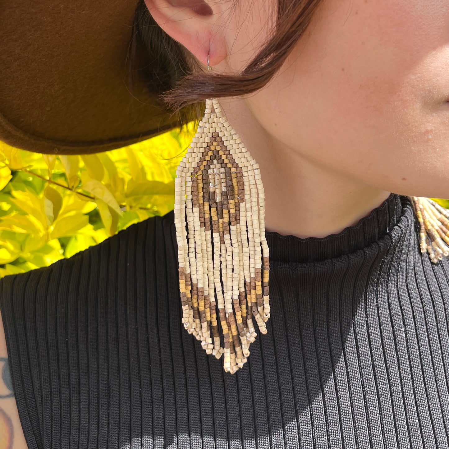 Lightweight Fringe Earrings - Tikal Impacto Diamond