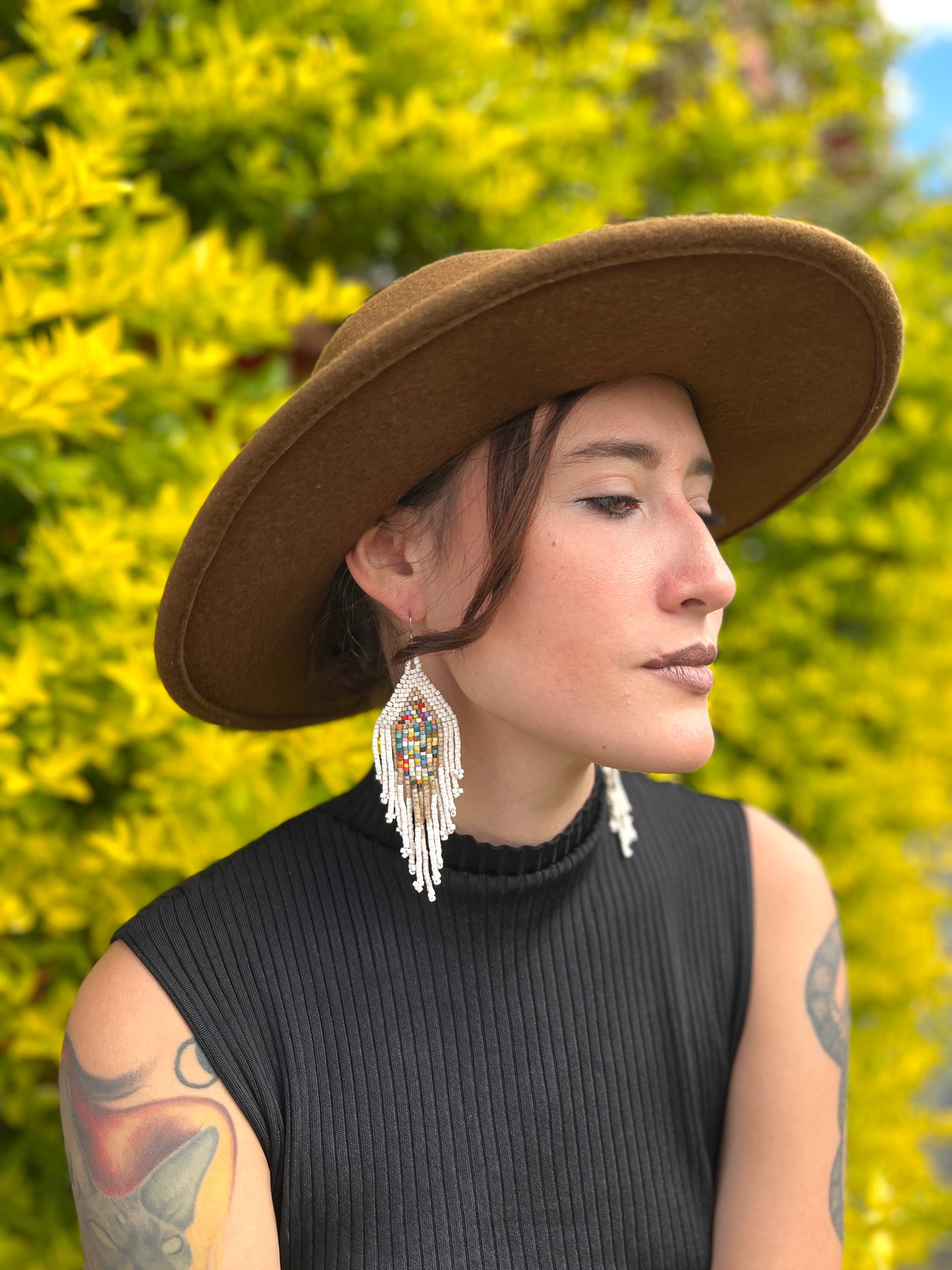 Lightweight Fringe Earrings in Diamond Shaped Design