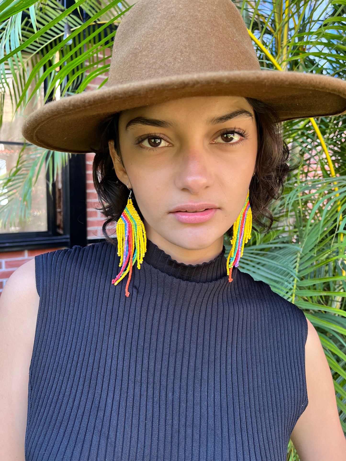 Rainbow Earrings in Symmetrical Design