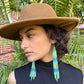 Long and Lightweight, Fringe Earrings - Long Tikal Serpiente