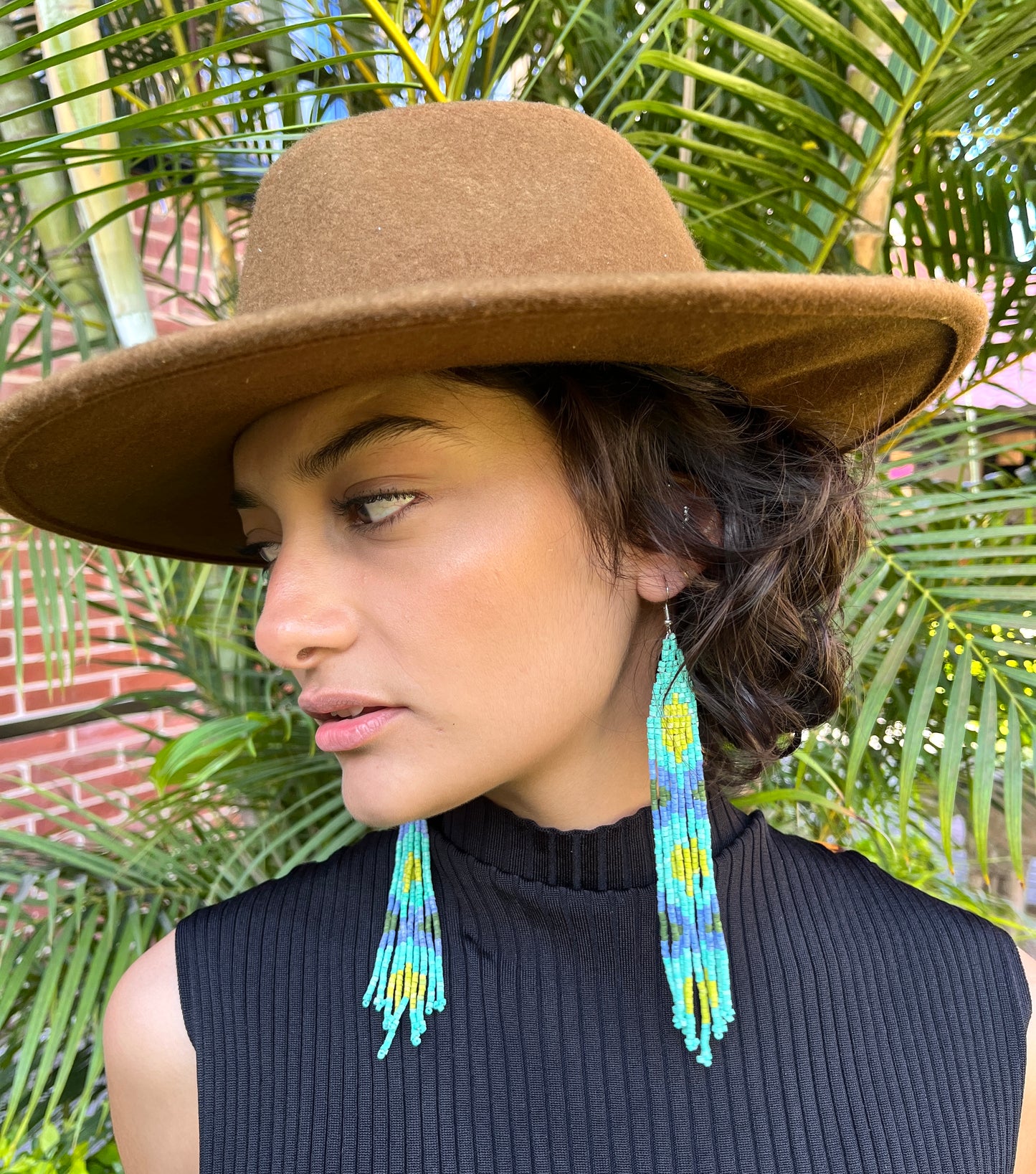 Long and Lightweight, Fringe Earrings - Long Tikal Serpiente