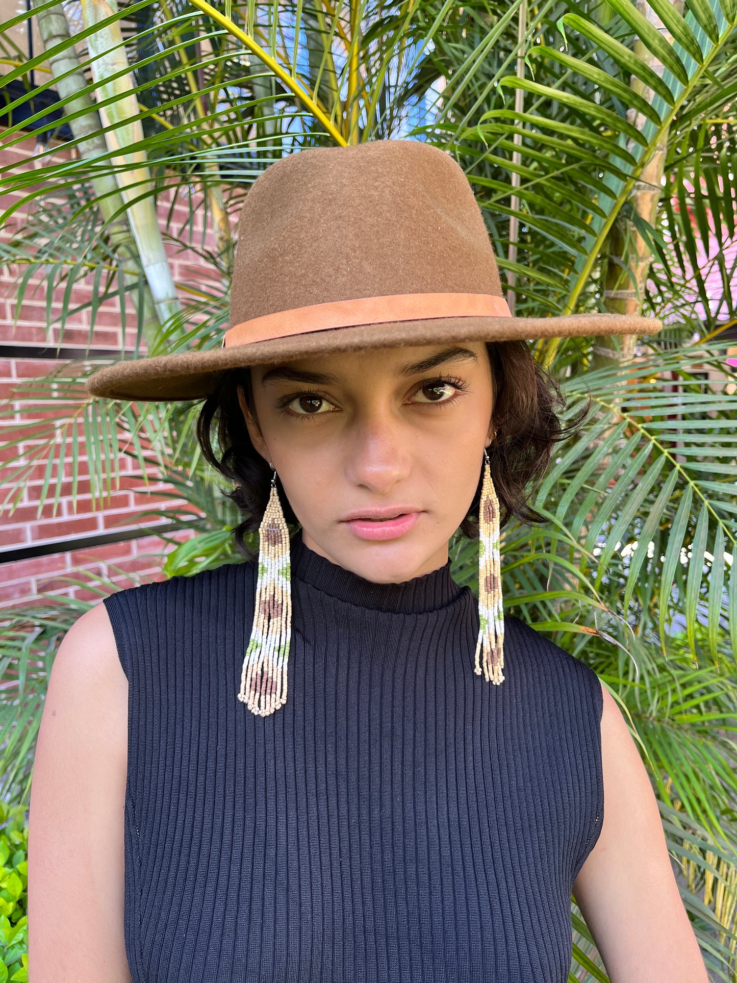 Long and Lightweight, Fringe Earrings - Long Tikal Serpiente