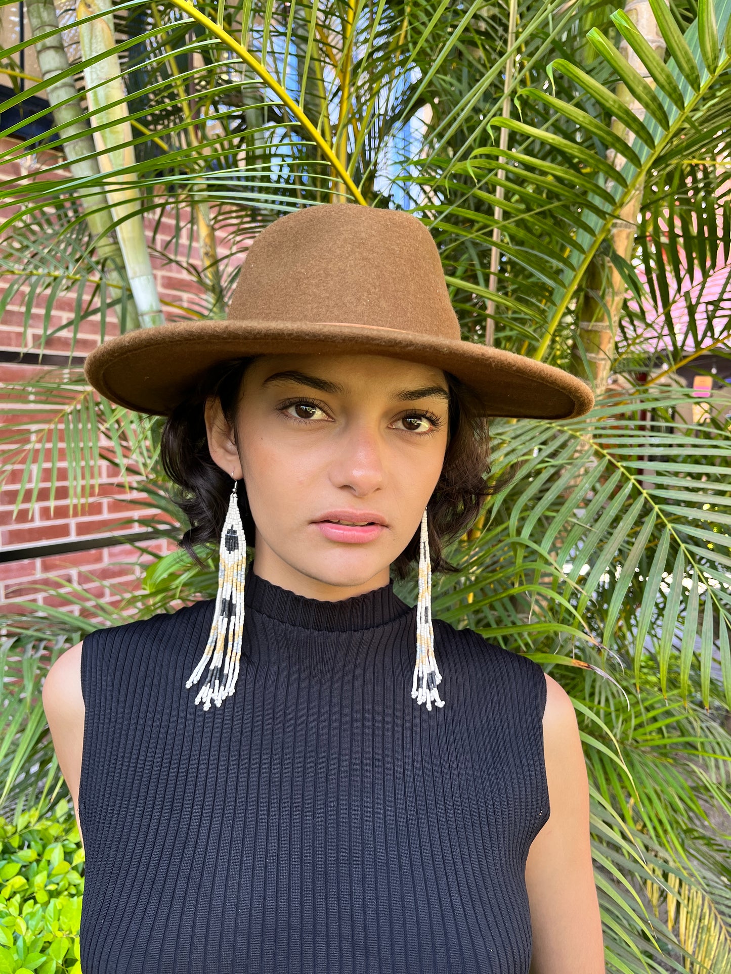 Long and Lightweight, Fringe Earrings - Long Tikal Serpiente