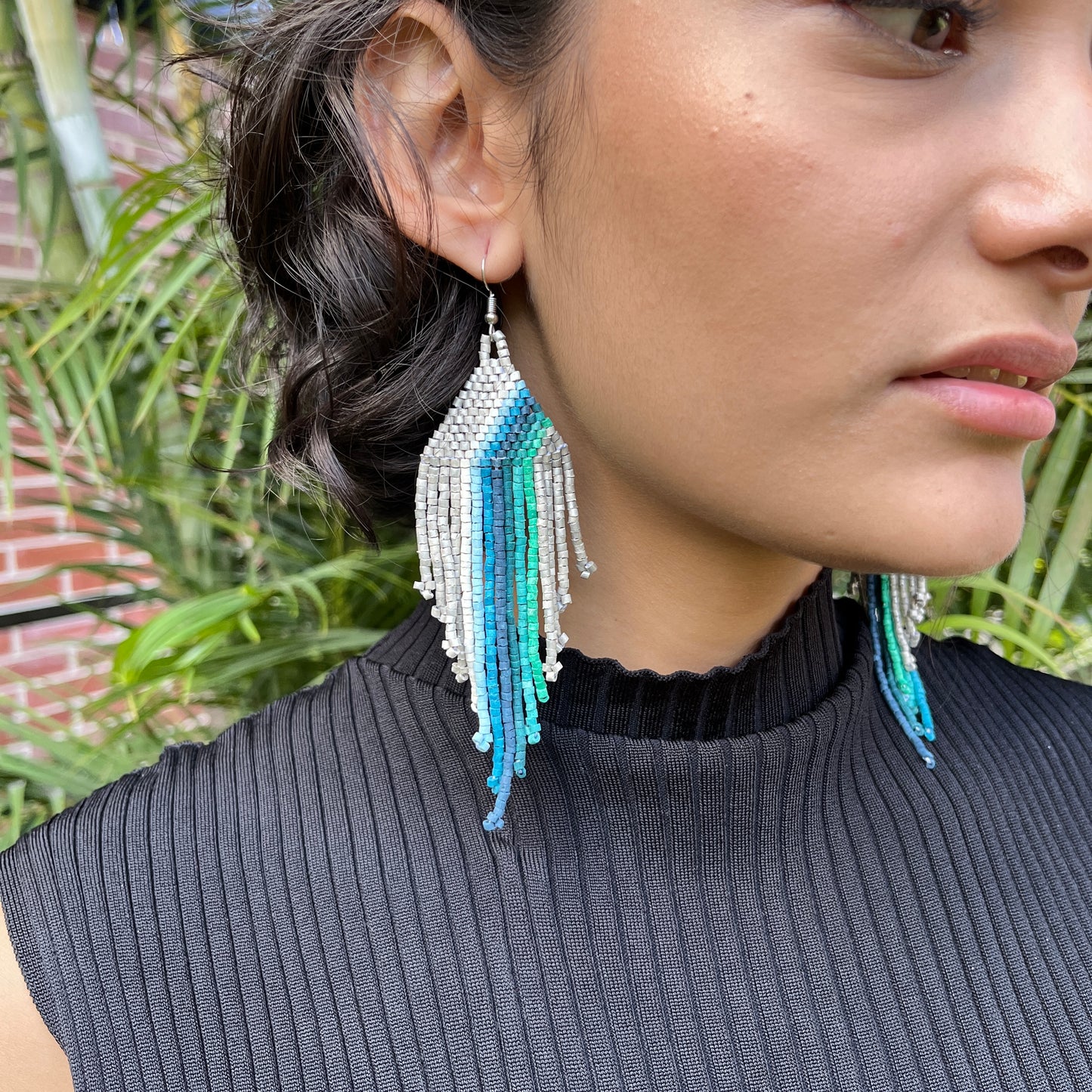 Rainbow Earrings in Symmetrical Design