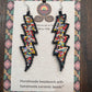 Lightweight, Statement Earrings - "Rayos", neutrals/multicolor