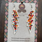 Lightweight, Statement Earrings - "Rayos", neutrals/multicolor