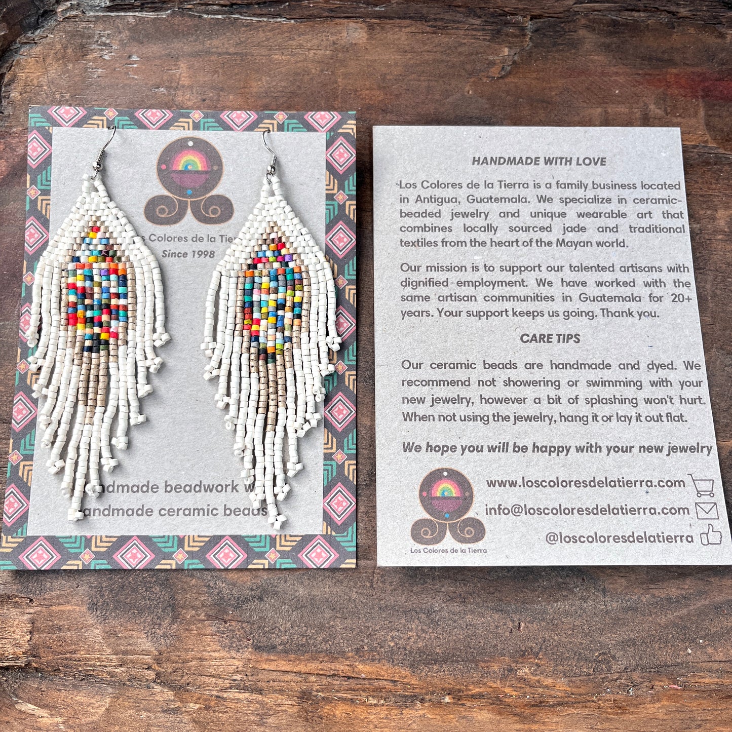 Lightweight Fringe Earrings in Diamond Shaped Design