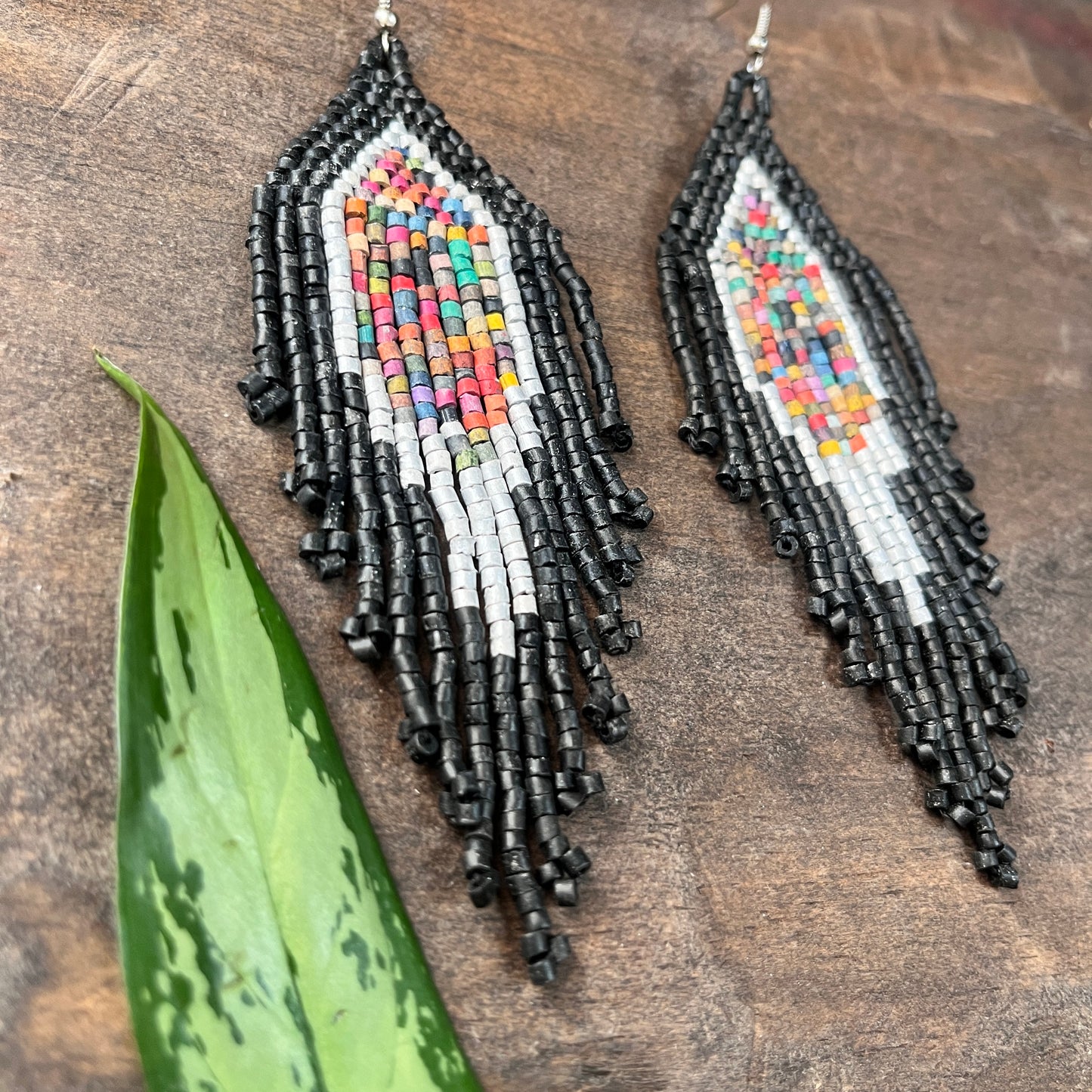 Lightweight Fringe Earrings in Diamond Shaped Design