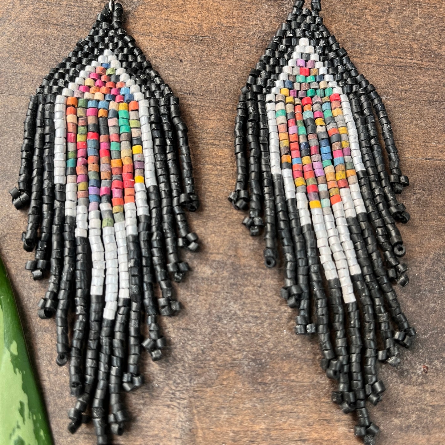 Lightweight Fringe Earrings in Diamond Shaped Design