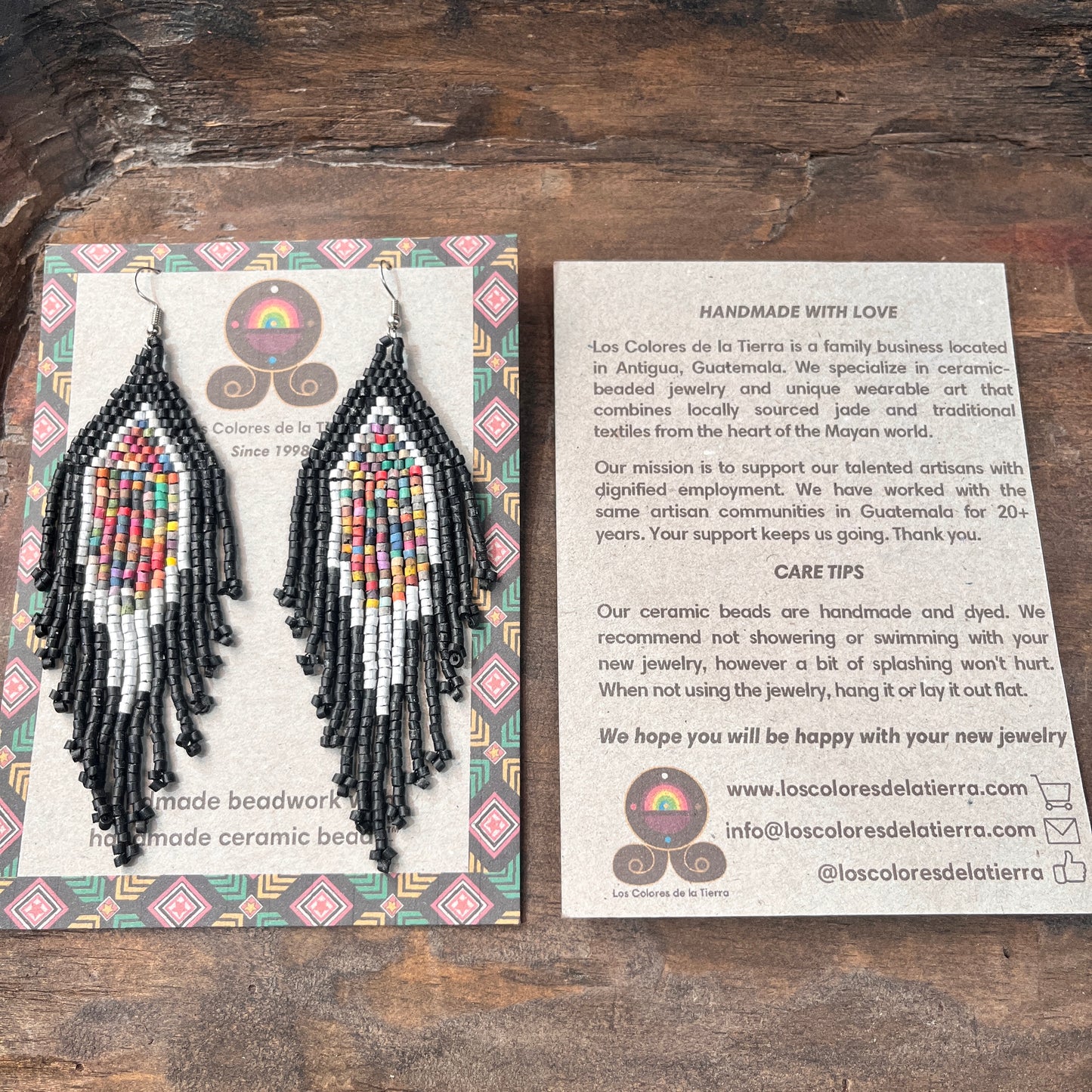 Lightweight Fringe Earrings in Diamond Shaped Design