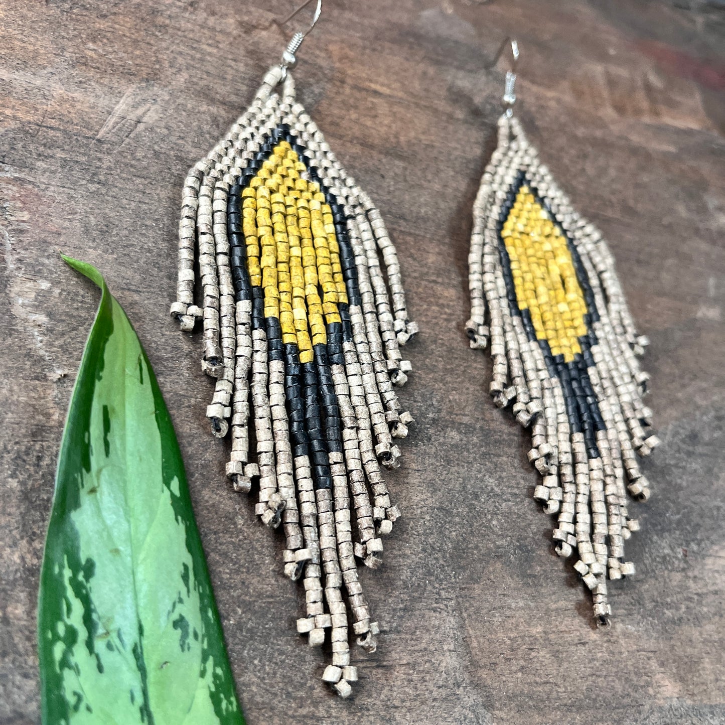 Lightweight Fringe Earrings in Diamond Shaped Design